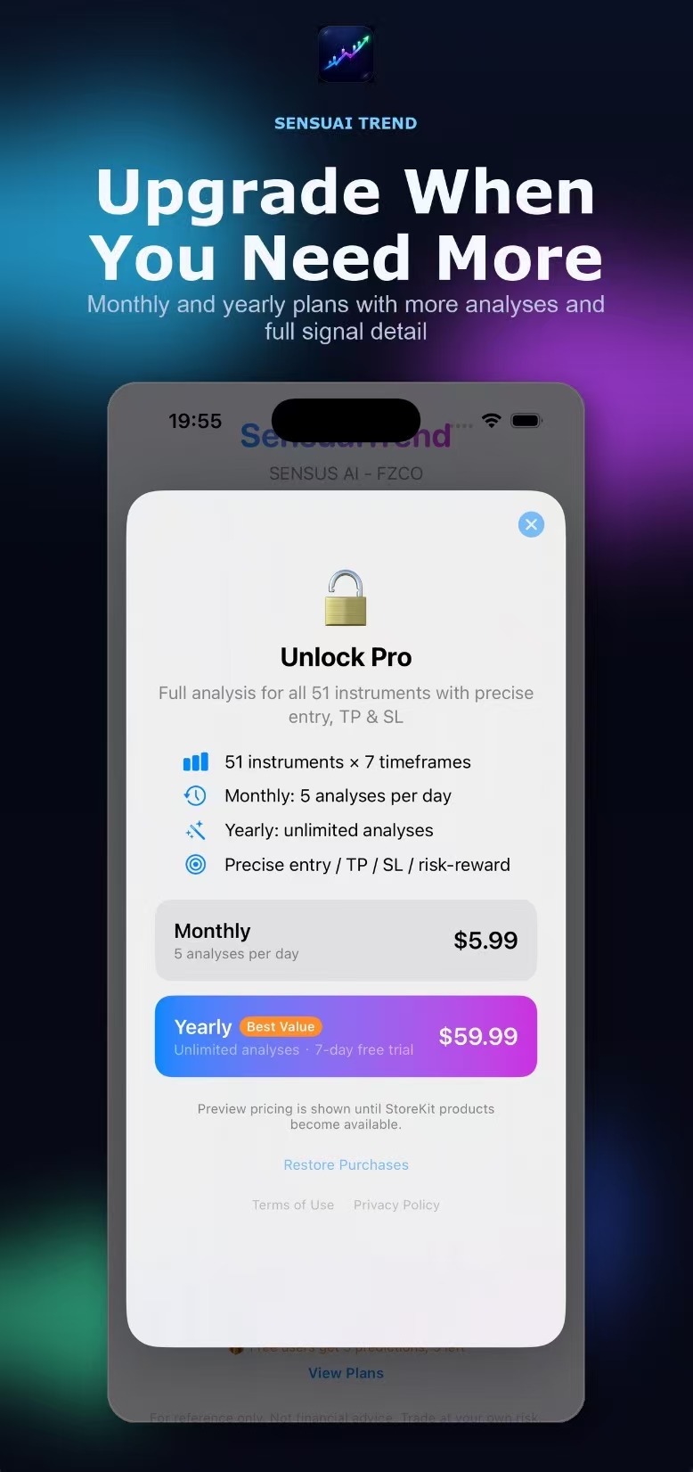 SensuaiTrend product screen 4